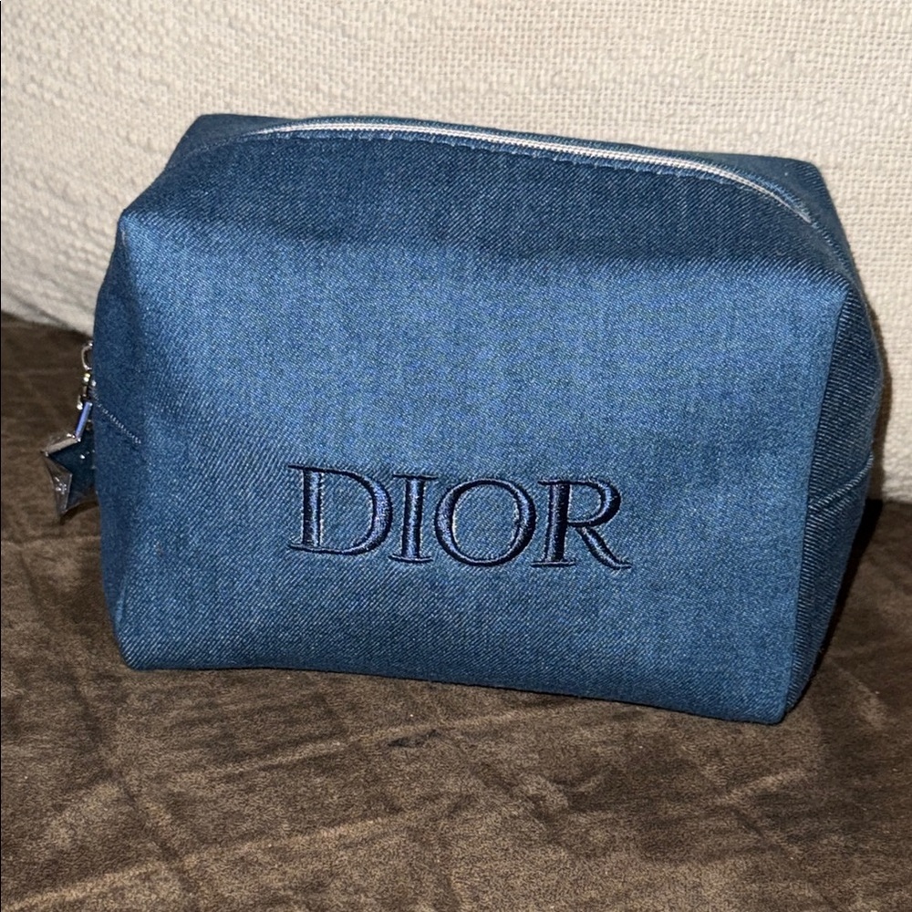 Dior Blue Cosmetic Pouch